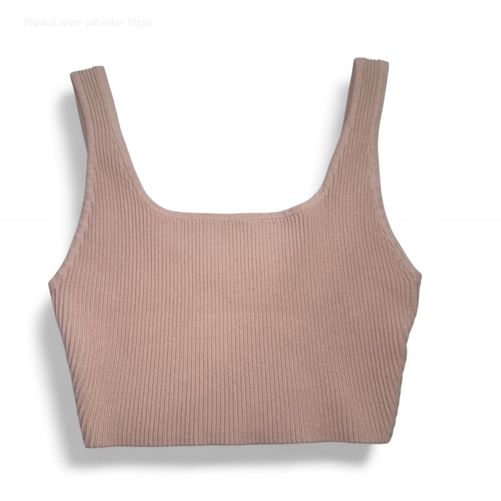 Aritzia Babaton Ribbed Crop Top - Blush